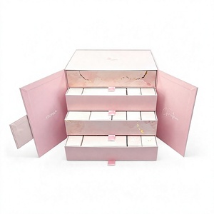 Luxury Pink Hexagon Advent <b>Calendar</b> Box with Drawers Rigid Paperboard Christmas Mystery Blind Box for Beauty Product Gift - Product Image 1