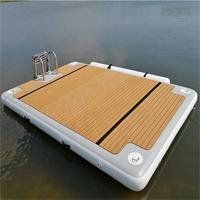 Naiya Personnaliser Drop Stitch Plate-forme Flottante en Bois Ponton Gonflable Y Pontoon