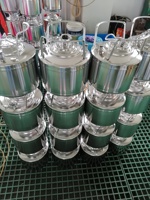 Fût à bière en acier inoxydable 304 de 6 L avec raccord de type Cornelius à verrouillage à bille et fût à vin/soda avec poignées métalliques