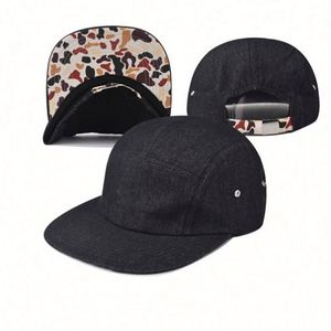 New Fashion Cotton Denim Retro <b>Flat</b> Rim 6-Panel Baseball Hat Outdoor Casual Hip Hop <b>Men</b> Women Two Tone Color Snapback <b>Cap</b> - Product Image 4