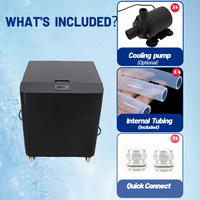 Prix de gros d'usine, refroidisseur de glycol portable 1HP avec pompe à réservoir sous pression et PLC pour la brasserie à domicile