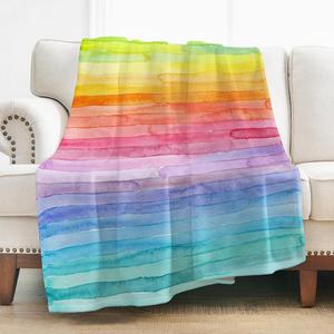 Rainbow Spiral Tie Dye Flannel <b>Blanket</b> Throw <b>Blanket</b> Nap <b>Blanket</b> Lightweight Breathable for Home Office Nap Custom Print - Product Image 1