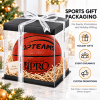 Aiju Ballon de basketball en PU taille 7 avec logo personnalisé, boîte cadeau, ballon d'entraînement professionnel, vente en gros d'usine, ensemble cadeau sportif personnalisé