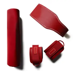 Accessori per sollevamento pesi supporto personalizzato protettivo cintura in pelle in microfibra cinturini alla caviglia Set di cuscinetti Squat con bilanciere in schiuma personalizzato
