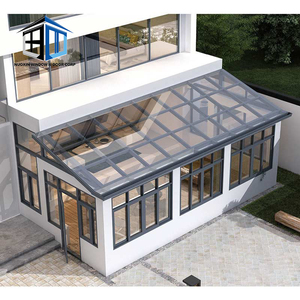 Véranda en verre NUOXIN au design moderne, en aluminium 6063 T6, pour jardin extérieur, véranda, toit incliné - Product Image 1
