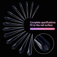 140 pièces boîte faite à la main ongles presse sur conseils Logo personnalisé ongles sculpture moule outil d'extension qualité supérieure adhésif faux ongles