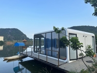 Luxuriöse Vorgefertigte Container-Häuser mit 3 Schlafzimmern, Kleine Hütten und Container-Häuser mit Solarpaneelen