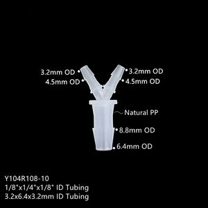 Accesorios de tubo de púas de plástico, conector reductor de 3 vías, accesorio de manguera de PP, accesorio de lengüeta de manguera en forma de Y para sistema de fluidos - Product Image 4