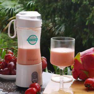 Mini presse-agrumes de fruits Portable 380ML, voyage en plein air USB Rechargeable 6 lames Portable intelligent mélangeur électrique mélangeur de jus de glace - Product Image 2