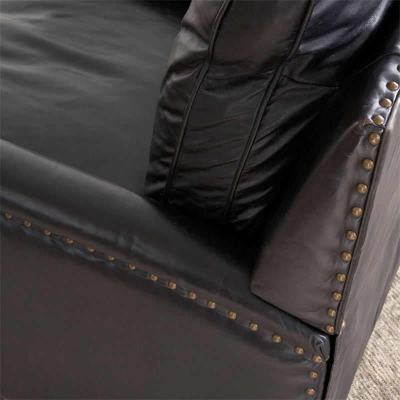 Modern Design Couch Living Room Sofas Leather Square Arm Recliner Living Room Furniture