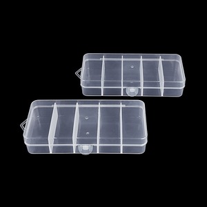 Transparent Plastic Storage Box 5-Compartment With Lid For Fishing Hooks Screws Parts Beads Desktop Organizer 12.9cm Long - Product Image 2