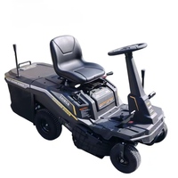 Tondeuse autoportée à essence 7,5 CV, 24 pouces, 223 cm³, démarreur électrique, bac de ramassage 150 L, compacte pour l'entretien des propriétés