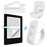 Cincin Pengganti Halaman dengan Remote Control untuk Kindle, Kobo, iPad, Tablet, TikTok, Penggulung, Pengontrol Kamera, Pembuka Kamera, Aksesoris Pembaca Ebook