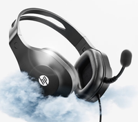 Casque de jeu filaire HP DHH-1601 Écouteurs de jeu Contrôleur de jeu Casque d'écoute supra-auriculaire avec microphone