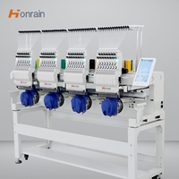 Machine à broder automatique informatisée HONRAIN, 12/15 aiguilles, 4 têtes, avec WIFI, dernière génération, fabriquée en Chine