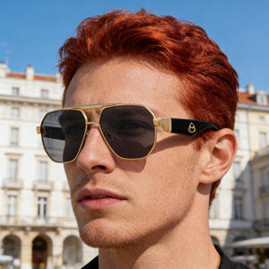 Lunettes de soleil Aviator Cyber Monday pour hommes, monture métallique, protection UV400, style conduite en extérieur - Product Image 5