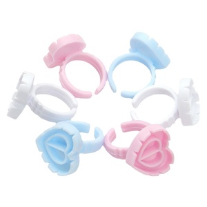 Anneau de colle pour extensions de cils en forme de cœur avec applicateur intégré pour pose rapide en une seconde pour faux cils - Product Image 5