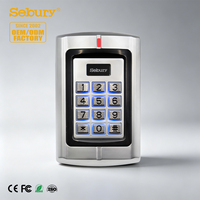 Lector de Tarjetas RFID de Control de Acceso con Carcasa Anti-Vandálica de Aleación de Zinc, Interfaz Wiegand de 26-37 Bits, Resistente al Agua IP65