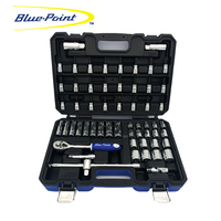 Ensemble d'outils de réparation automobile American Blue Dot Tools de 58 pièces, clé à cliquet en acier, douille, tournevis, combinaison de clés à main, boîte de rangement