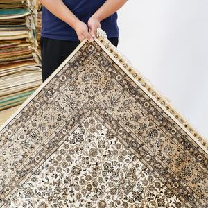 152x213cm pur tapis persan noué à la main 100% plaine marocain <span class=keywords><strong>Nain</strong></span> valeur tapis en soie fait à la main - Product Image 5