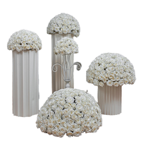 Bola de Flores de Rosa Pura para Decoración de Mesa de Boda, Flor Artificial para Exhibición en Ventanas, Soporte de Flores Decorativo