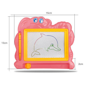 กระดานวาดภาพกราฟฟิตีปริศนาแม่เหล็กขนาดเล็กสีดำสีขาวสำหรับเด็กพลาสติก ABS เป็นมิตรต่อสิ่งแวดล้อมรีไซเคิลได้ตามต้องการ - Product Image 4