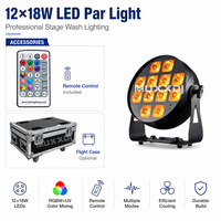 Projecteur LED PAR sans fil DMX sur batterie super lumineux 12*18W RGBWA+UV 6-en-1 pour scène