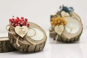 Pays mariage mariée cadeau <span class=keywords><strong>chandelier</strong></span> gravé nom Date bougies parfumées fleur <span class=keywords><strong>chandelier</strong></span> - Product Image 3