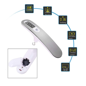 스테인레스 스틸 디지털 교수형 수하물 스케일 50kg 110lb LCD 디스플레이가있는 전자 여행 계량 스케일 - Product Image 3