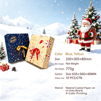 Boîte surprise de Noël, un cadeau par jour, boîte cadeau de Noël à 24 compartiments, boîte coulissante pour petits cadeaux et rouges à lèvres