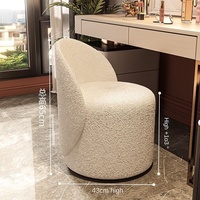 Coiffeuse rotative moderne nordique dossier chaise longue de chambre simple
