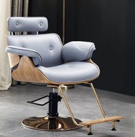 Usine En Gros 360 Degrés Rotation Or Base Et Bois Repose-pieds Gris Vintage Salon Styling Chaises