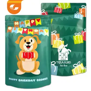 Baixo MOQ 500pcs Custom Pet Dog Food Cheiro Prova Saco De Plástico Dog Treats Zipper Embalagem Custom Food Pet Dog Cat Bags