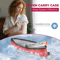 Sac médical d'urgence isotherme OEM pour 1 EpiPen, inhalateur d'asthme, Auvi-Q, médicaments d'allergie, voyage – Étui uniquement