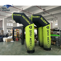 Pilier gonflable pour événement sportif personnalisé, ligne de départ marathon demi-arche de course, colonne gonflable publicitaire avec panneaux