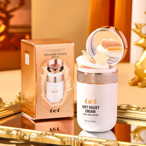 Tet Mousse-cojín de terciopelo con mariposa, base líquida de 30Ml, cobertura completa, corrector desnudo Natural, maquillaje con control de aceite - Product Image 6