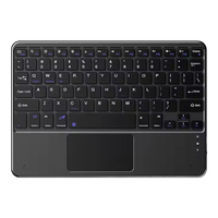 Teclado Inalámbrico con Panel Táctil, Recargable por USB-C, Retroiluminación LED, BT 5.0, Tamaño Completo para iPad 10.9, Tabletas Samsung y Xiaomi
