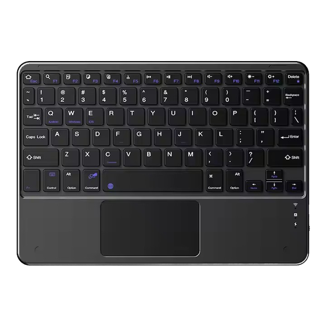 Wireless  Keyboard with Touchpad USB-C Rechargeable LED Backlit BT 5.0 Full-Size for iPad 10.9 Samsung Xiaomi Tablets