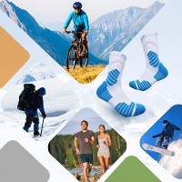 Chaussettes de sport en coton peigné, rembourrées, absorbant les chocs, respirantes, pour la randonnée en plein air, chaussettes athlétiques