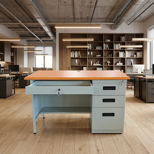 Bureau d'ordinateur convertible LYBS CBS-049 pour la maison et le bureau avec tiroirs, structure métallique, design moderne - Mobilier de bureau - Product Image 1