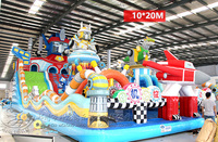 Ciudad de Diversión Inflable Comercial con Temática de Transformers, Parque de Atracciones Inflable de PVC para Niños, Alquiler para Eventos al Aire Libre