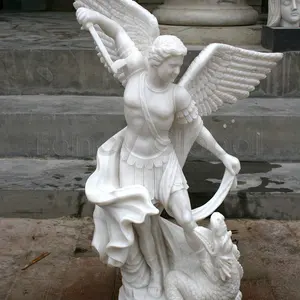 European Manor Outdoor Garden Hotel Marble Landscape Figure Statue Large Angel Sculpture