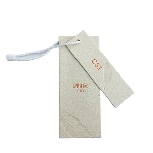 Tùy Chỉnh Chất Lượng Cao Treo Thẻ Tùy Chỉnh Tên Thương Hiệu Giá Kích Thước Logo Treo Thẻ Cho Quần Áo - Product Image 1