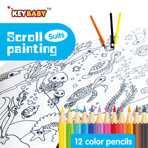 Papel <span class=keywords><strong>para</strong></span> <span class=keywords><strong>Colorear</strong></span>, Paquete de 12 Rollos de Papel Adhesivo con Lápices de Colores, Juguete de Dibujo <span class=keywords><strong>para</strong></span> Niños, Rollos de Dibujo DIY, Papel <span class=keywords><strong>para</strong></span> Pintar - Product Image 1
