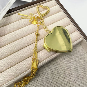 <b>Custom</b> Waterproof 14k 18k Pvd Gold Plated 316L Stainless Steel Luxury <b>Lipstick</b> Charm for Bracelet Necklace Jewelry Making - Product Image 3