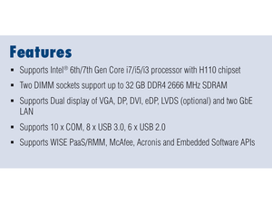 Carte mère de serveur Micro-ATX AIMB-505G2 avec un seul socket H110 LGA 1151, prise en charge DDR4, nouvelle livraison rapide, bon prix, Micro-ATX 6e génération - Product Image 4