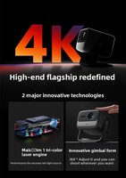 Projecteur intelligent DLP laser tricolore 4K JMGO N1S Pro avec 3D 2500 lumens portable pour la maison/le bureau/l'entreprise