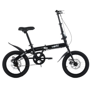 Vélo pliant avec freins à disque doubles, vitesse variable, cadre en acier à haute teneur en carbone, mini 16 pouces pour adultes et écoliers, sans installation - Product Image 1