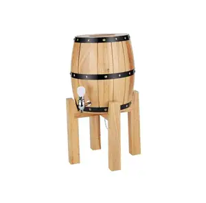 कैओक्सियन हौशेन लकड़ी के 3एल बीयर बाल्टी टॉवर प्राकृतिक लकड़ी के वाइन बैरल बीयर डिस्पेंसर