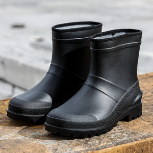 Adults High Quality Waterproof PVC Rubber Lining Steel Toe CE Certified Safety <strong>Wellington</strong> Rain <strong>Boots</strong> Summer Rain Shoes Unisex - Product Image 2